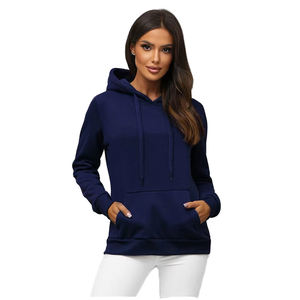 Sweat-shirt à capuche ample en molleton tie-dye personnalisé pour femme, couleur unie, épaules dénudées, 100 % coton, imperméable, style décontracté pour - Product Image 3