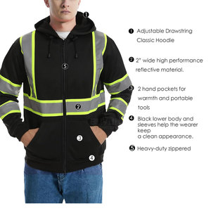 Vêtements de travail réfléchissants Sweat à capuche de sécurité Sweat à capuche de sécurité imperméable Vêtements de travail Sweat à capuche de sécurité pour hommes - Product Image 3