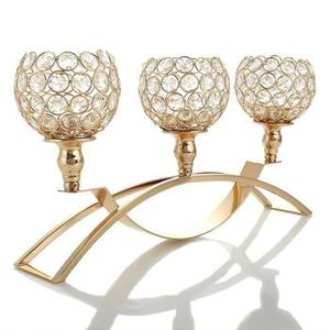 Elegante candelabro con cuentas de cristal, soporte de Metal para el artículo decorativo del hogar en la mesa de comedor de café - Product Image 5