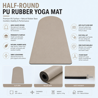 Vente en gros de tapis écologiques, durables, antidérapants, absorbants la transpiration, à imprimé animal, personnalisables avec logo, grande arche ovale noire, en PU naturel 5mm, fabriqués en Chine