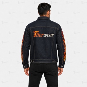Chaqueta vaquera premium para hombre al por mayor, chaqueta de mezclilla de algodón personalizada, estilo casual, tipo camionero, oversize, corte ajustado, vintage, lavada, a la moda - Product Image 3