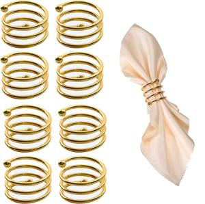 Anneaux de serviette en métal doré design branches pour dîner et table de mariage porte-serviettes décoratifs faits à la main - Product Image 3