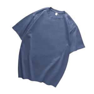 100% algodón OEM logotipo personalizado causal moda venta al por mayor impreso peso pesado de gran tamaño caída del hombro ropa de calle camisetas de los hombres - Product Image 3