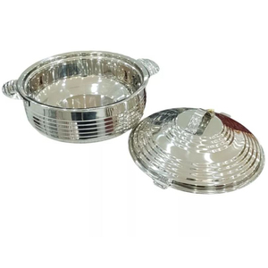 Pot de service de nourriture de concepteur élégant simple plat de casserole classique en acier inoxydable Dessert affichage pot chauffé de nourriture à bon prix - Product Image 3