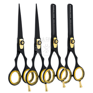Herramientas de Corte de Cabello de Alta Calidad, Tijeras de Entresacar para Barbería, Juego de Tijeras de Peluquería con Silicona Ergonómica y Cómoda - Product Image 1