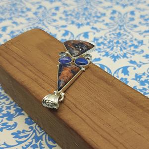 จี้เงินสเตอร์ลิง925อัญมณีสีฟ้า sodalite เครื่องประดับทำด้วยมือเงินอัญมณีจี้เครื่องประดับเงิน Sodalite สำหรับสร้อยคอ - Product Image 3
