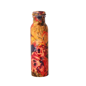 Customized Multicolor Metal Copper <b>Bottle</b> Modern Design with Lid Pure Metal Regular Size for Drinkware - Product Image 1