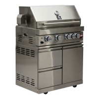Ensemble de cuisine extérieure modulaire de haute qualité en acier inoxydable 304, grilles à gaz BBQ pour jardin, certificat CE/AGA