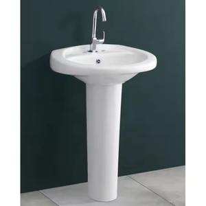 Lavabo en céramique de qualité supérieure avec pied Lavabo Lavabo Lavabo Lavabo Salle de bain moderne Design de qualité d'exportation - Product Image 5