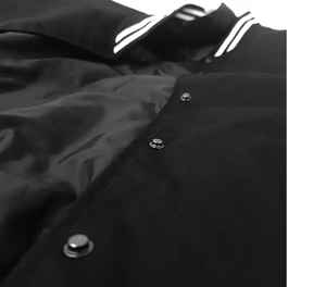 Blousons universitaires pour hommes grandes tailles OEM, vente en gros, logo personnalisé positionné sur le devant, blouson Letterman vierge, respirant et coupe-vent - Product Image 6