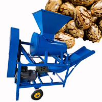 Décortiqueuse agricole de graines de ricin 500 kg/h, petite et moyenne, avec moteur diesel ou électrique