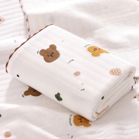 Mantas de Bebé 100% Algodón Orgánico, Tejidas, con Dibujos Animados de Plantas y Animales, Estilo Vintage Marino, Personalizables, Suaves y Transpirables para Primavera