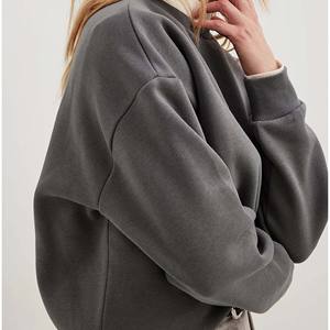 Venta al por mayor personalizado mujer invierno Streetwear sudadera 100% algodón Color puro con capucha logotipo frontal tallas colores disponibles - Product Image 4