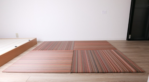OASIS Tapis carré japonais aux couleurs asiatiques en polypropylène, résistant aux taches, imperméable, à poils ras, facile à installer et à nettoyer - Product Image 5