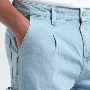 Pantalones Vaqueros Rectos de Color Sólido de Alta Calidad para Hombre, de Verano, de Algodón Puro, Estilo Holgado, Anchos, Casuales, de Moda Urbana - Product Image 4