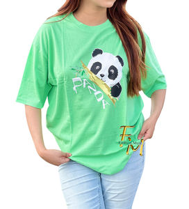 Vente en gros 100% coton Meilleur choix Design personnalisé T-shirt col rond à épaules tombantes pour femmes Prix bon marché et élégant du fournisseur BD - Product Image 5