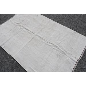 Alfombra turca vintage, alfombra de 4.7x7.1 pies, alfombra blanca con motivos de plantas y árboles - Product Image 4