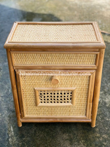 Mid Century Rattan, Bastón, Mesita de noche de bambú, Mesa auxiliar, Mesita de noche de mimbre, Venta al por mayor, Nhat Minh, Vietnam - Product Image 2