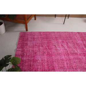 Tapis turc vintage, tapis de 3,8 x 8,1 pieds, tapis persan rose - Product Image 4