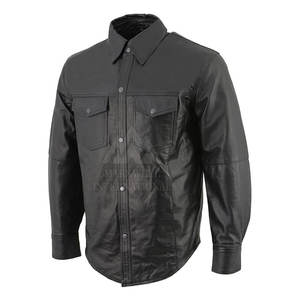 In Stock Top Quality Professional Men <b>Leather</b> <b>Shirts</b> Outdoor Use Top Quality Men <b>Leather</b> <b>Shirts</b> - Product Image 5