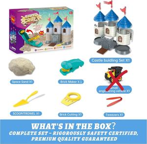 Kit di sabbia per bambini, sabbia sensoriale modellabile da 1,7 libbre con strumenti e stampi per Sandbox da interni senza disordine - Product Image 6