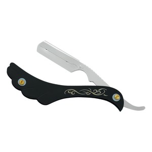 Cuchilla de afeitar recta de peluquero Manual 2025 para hombres, Hoja de Seguridad OEM con mango de madera con galvanoplastia 2025 - Product Image 1