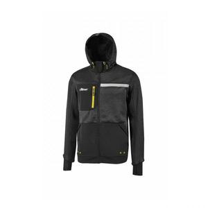 U-POWER Galaxy Black Carbon Sweatshirt Workwear Essential avec un accent de carbone élégant - Product Image 1