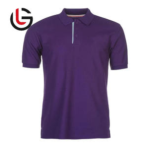 Camiseta Polo de Golf de punto transpirable de LICRA de algodón orgánico 100% para hombre, ropa de calle con estampado liso informal de talla grande - Product Image 3