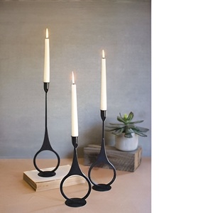 Candelero de Metal creativo para velas, candelabro, velas románticas Retro europeas, soporte cónico, Decoración de mesa dorada 2024 - Product Image 4