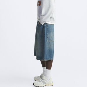 2025, pantalones cortos Cargo para hombre de alta calidad hechos a medida, estilo callejero, patrón sólido, bolsillos de diseño propio, característica antiarrugas ODM/OEM - Product Image 3