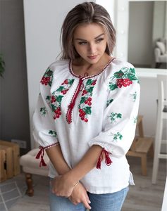 Exclusivamente lujoso diseño de ropa de mujer de moda en algodón tejido bordado blusa occidental con cuello camisa en tamaño personalizado - Product Image 6