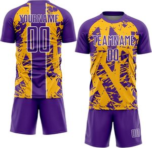 Nouveautés : Tenues de football unisexes personnalisables, kits d'équipe avec logo et numéros imprimés, shorts respirants à séchage rapide pour club de football - Product Image 1