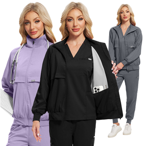 Conjunto de Uniforme Médico de Alta Calidad para Personal de Hospital, Chaqueta de Enfermería Unisex de Talla Grande, Elástica, con Detección de Agujas - Product Image 6