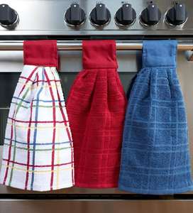 Ensemble de torchons de cuisine en coton uni dans des tons neutres : beige, blanc, vert, rose, disponibles à prix de gros. - Product Image 4