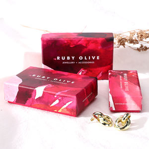 กล่องใส่ชุดเครื่องประดับแฟชั่นสุดหรู กล่องของขวัญเครื่องประดับแบบแข็ง ฝาบนและด้านล่าง  พร้อมช่องใส่ของเสริม  งานพิมพ์ Spot UV  โลโก้สั่งทำได้  ขายส่ง - Product Image 6