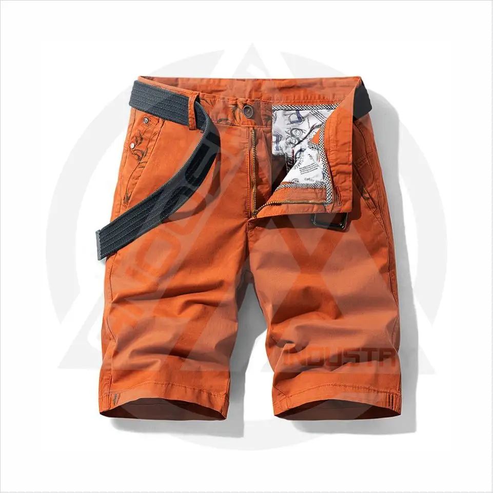 Short cargo homme en sergé ripstop à motifs vendus 100% coton respirant à séchage rapide avec étiquette personnalisée Service OEM