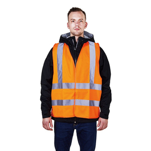 Gilet de sécurité d'hiver haute visibilité imperméable ANSI Classe 1 avec flash LED pour la sécurité routière, coupe-vent et réfléchissant - Product Image 5