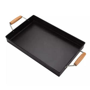 Rectangle Shape Galvanized Serving <b>Tray</b> With Handle for Hotel & Restaurant Tabletop Snacks & <b>Drinks</b> Serving <b>Trays</b> - Product Image 4