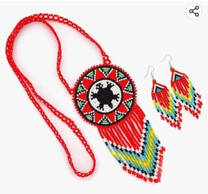 Collier multi-perles longues de qualité artisanale, collier en perles, collier en V, bijoux en perles, cadeau ethnique pour femme et homme - Product Image 3