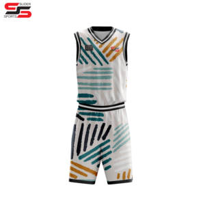 Kit de uniformes de baloncesto, uniformes de baloncesto sublimados, camisetas, pantalones cortos, aparejos bordados, uniformes de baloncesto de sarga - Product Image 4