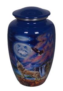 โกศโลหะสำหรับงานศพโกศตกแต่งทำจากโลหะสวยงามทนทานดีไซน์แบบขัดเงา - Product Image 2