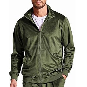 Survêtement en velours 2 pièces survêtements en velours pour hommes ensembles décontractés 2 pièces survêtements en velours personnalisés à manches longues - Product Image 6