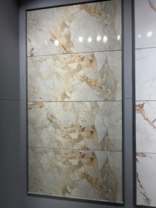 กระเบื้องปูพื้นพอร์ซเลนเคลือบเงาขนาด 600x1200 มม. ลายหินอ่อน พร้อมคุณสมบัติทนไฟ ผิวขัดเงา/ผิวด้าน - Product Image 4