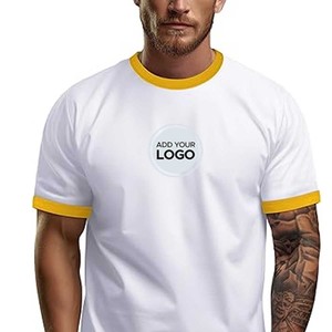 T-shirts décontractés d'été à manches courtes pour hommes, dégradé ombré, col rond, t-shirts Ringer - Product Image 5