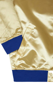 Nueva chaqueta de satén de primavera y otoño para hombre, informal, color sólido, reflectante, Varsity, cremallera frontal, forro largo fino, cremallera frontal - Product Image 4