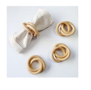 Anneaux de porte-serviettes en bois traditionnels pour la décoration de table à la maison fabricant de ronds de serviette de fleur de restaurant d'hôtel de MBD - Product Image 6