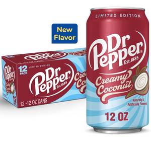 "Dr. Pepper Creamy Coconut Soda Latas 12 Pack 12 floz | Venta caliente Bebida carbonatada | Precio de fábrica al por mayor | La mejor calidad" - Product Image 1