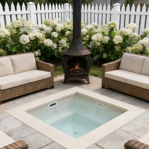 Piscine SPA en fibre de verre fabriquée en usine avec jets intégrés, éclairage LED et chauffage réglable pour la relaxation - Product Image 5