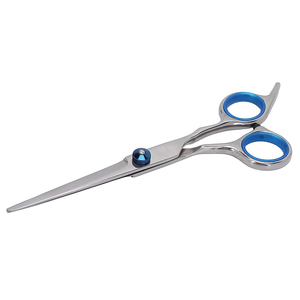 Ciseaux de coiffure professionnels en acier inoxydable 440c, lames extra-affûtées, avec anneaux de maintien pour trois doigts, pour salon de coiffure - Product Image 1