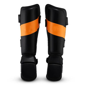 <b>Football</b> Shin Guard Professional Protection PU Leather Lightweight Long Lasting Soft Inner <b>Foam</b> Durable Construction Hook Loop - Product Image 1